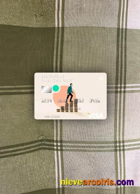USA Synchrony Financial Bank visa card photolook